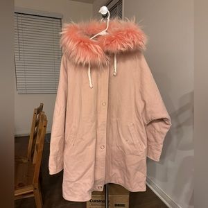 Pink cutton warm coat